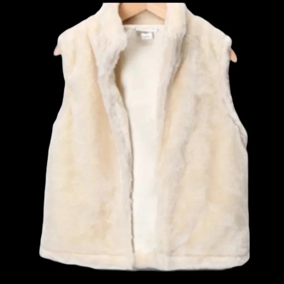 CAPELLI OF NEW YORK EUC GIRLS VEST IVORY TOP SHIRT WINTER HOLIDAY GIRL SIZE 4 5 - Picture 3 of 7